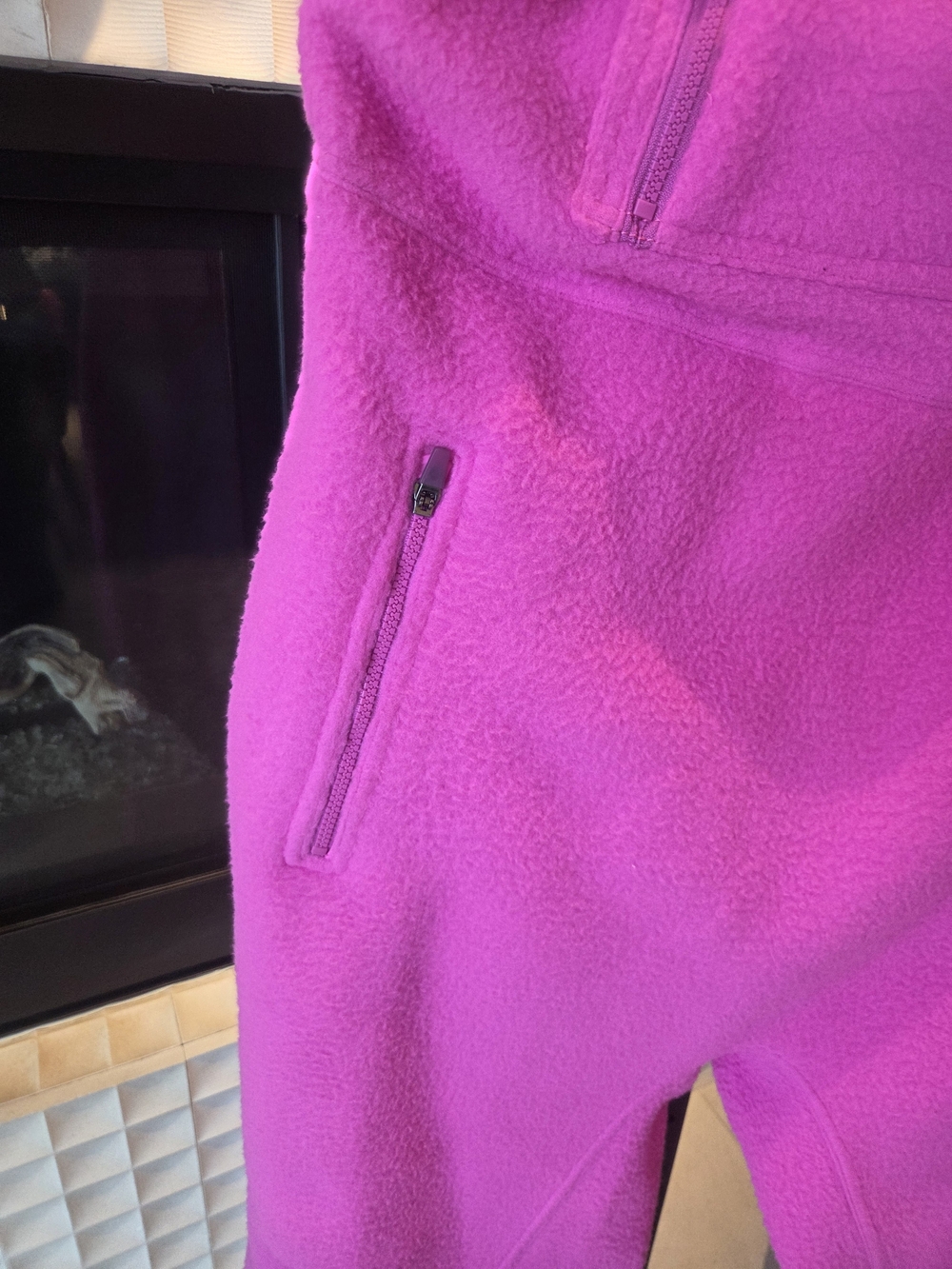 Free People FP Movement Hit The Slopes Salopette Overalls Fleece Magenta, Large - Picture 6 of 15